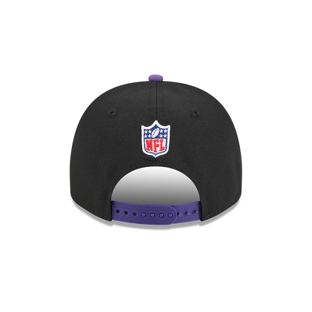 Minnesota Vikings New Era 2025 NFL Draft A-Frame 9FIFTY Snapback Hat - Black/Purple