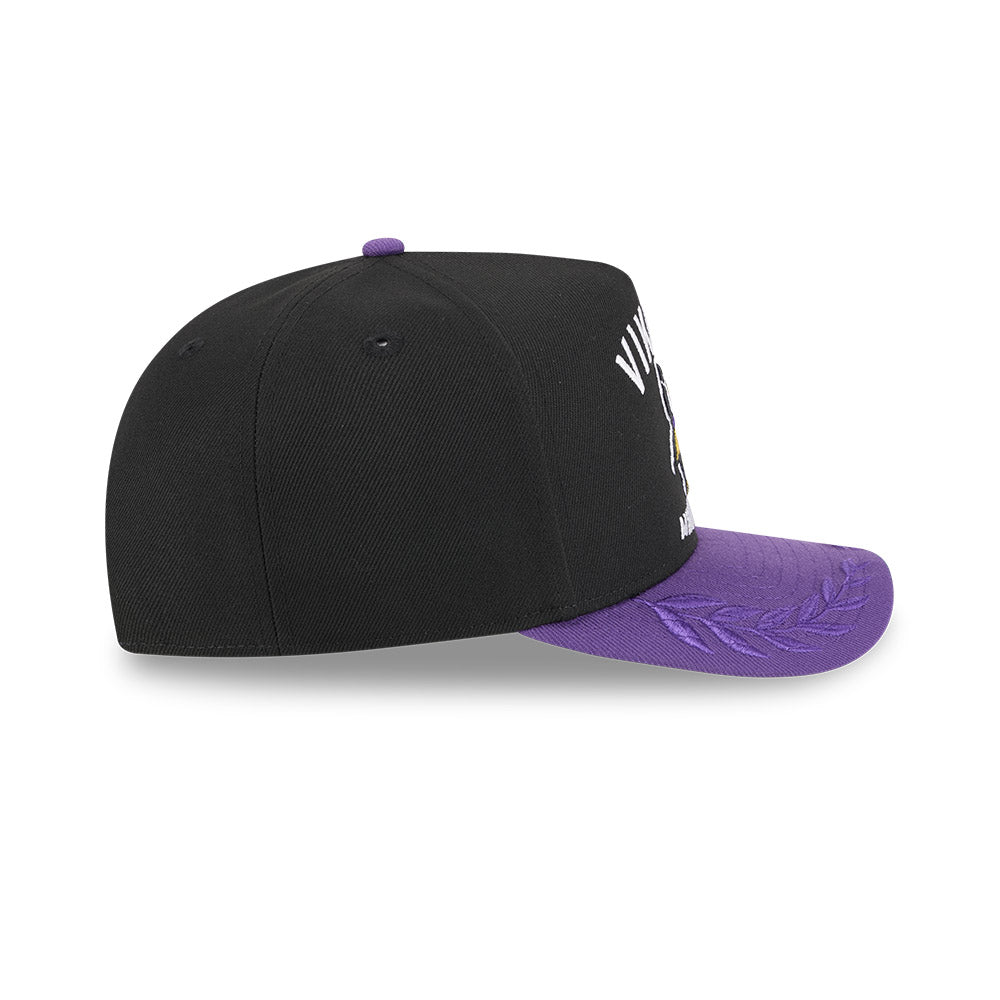 Minnesota Vikings New Era 2025 NFL Draft A-Frame 9FIFTY Snapback Hat - Black/Purple