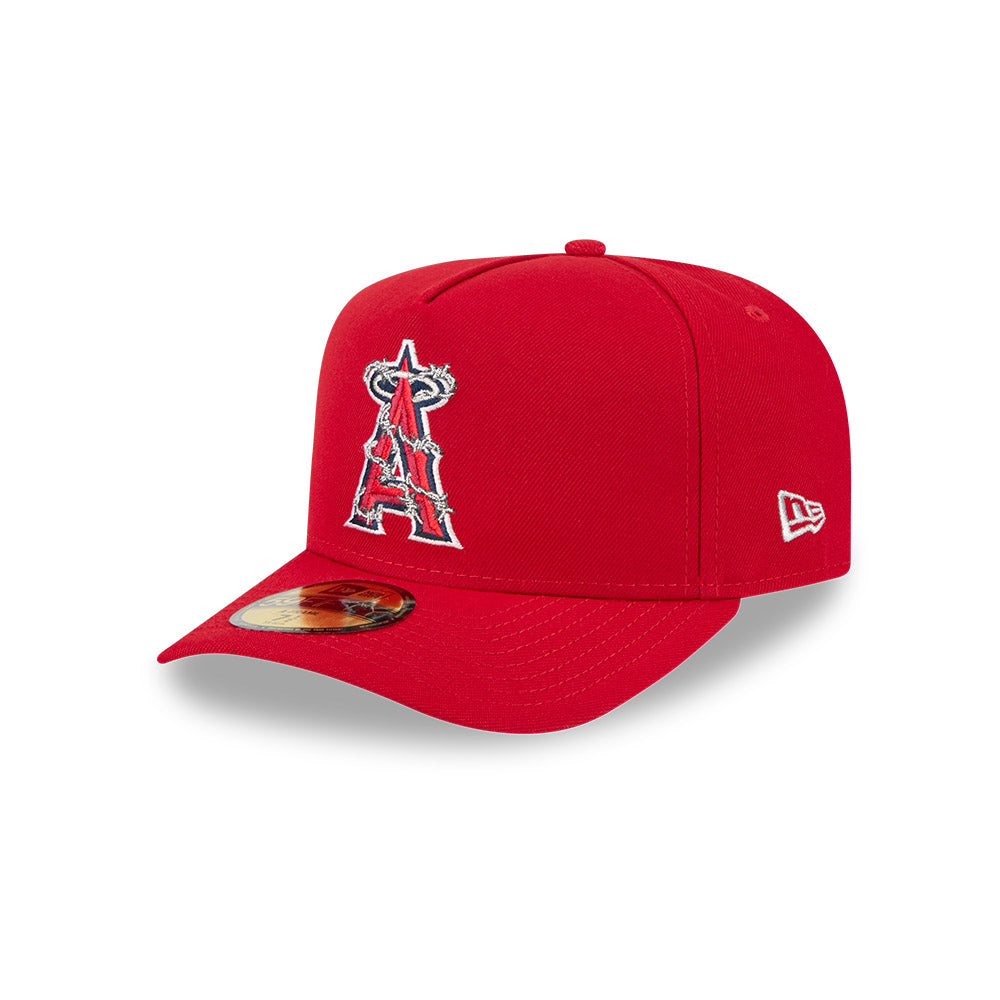 Anaheim Angels New Era FENCE Exclusive A-Frame 59Fifty Fitted Hat - Red