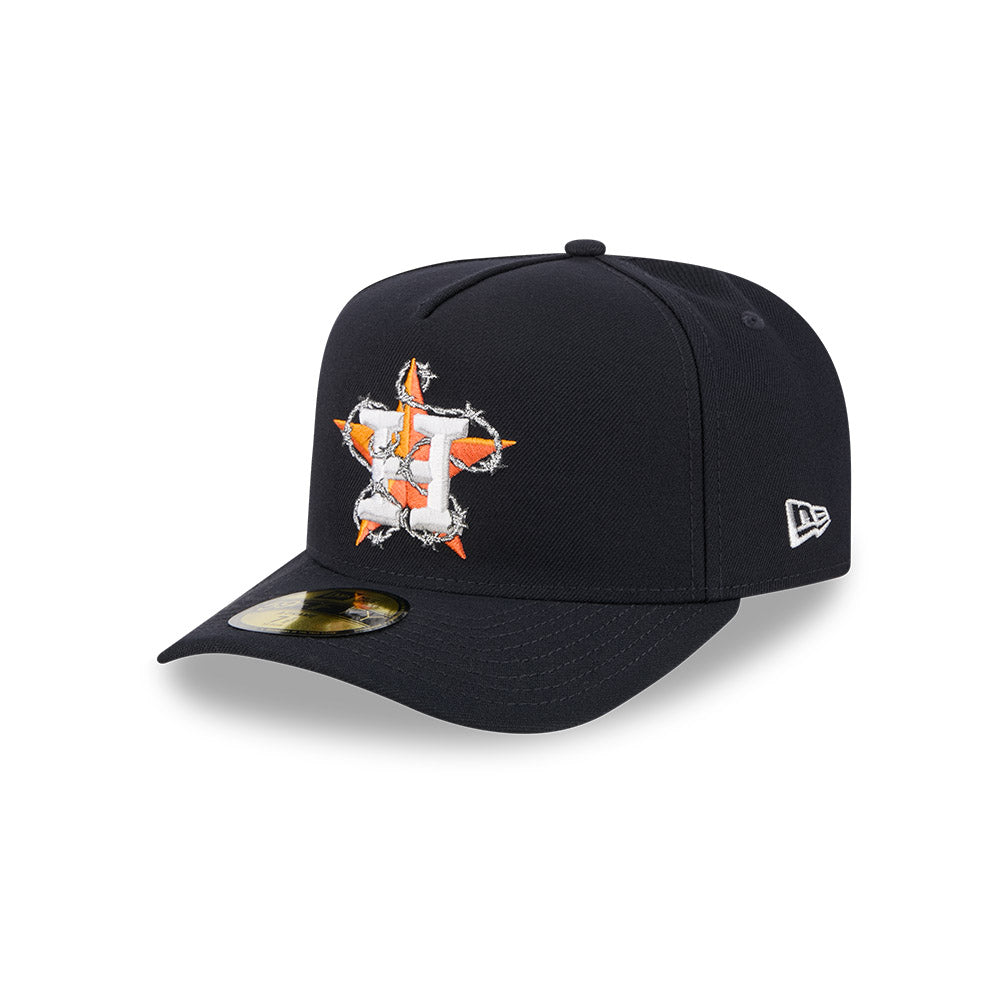 Houston Astros New Era FENCE Exclusive A-Frame 59Fifty Fitted Hat - Navy