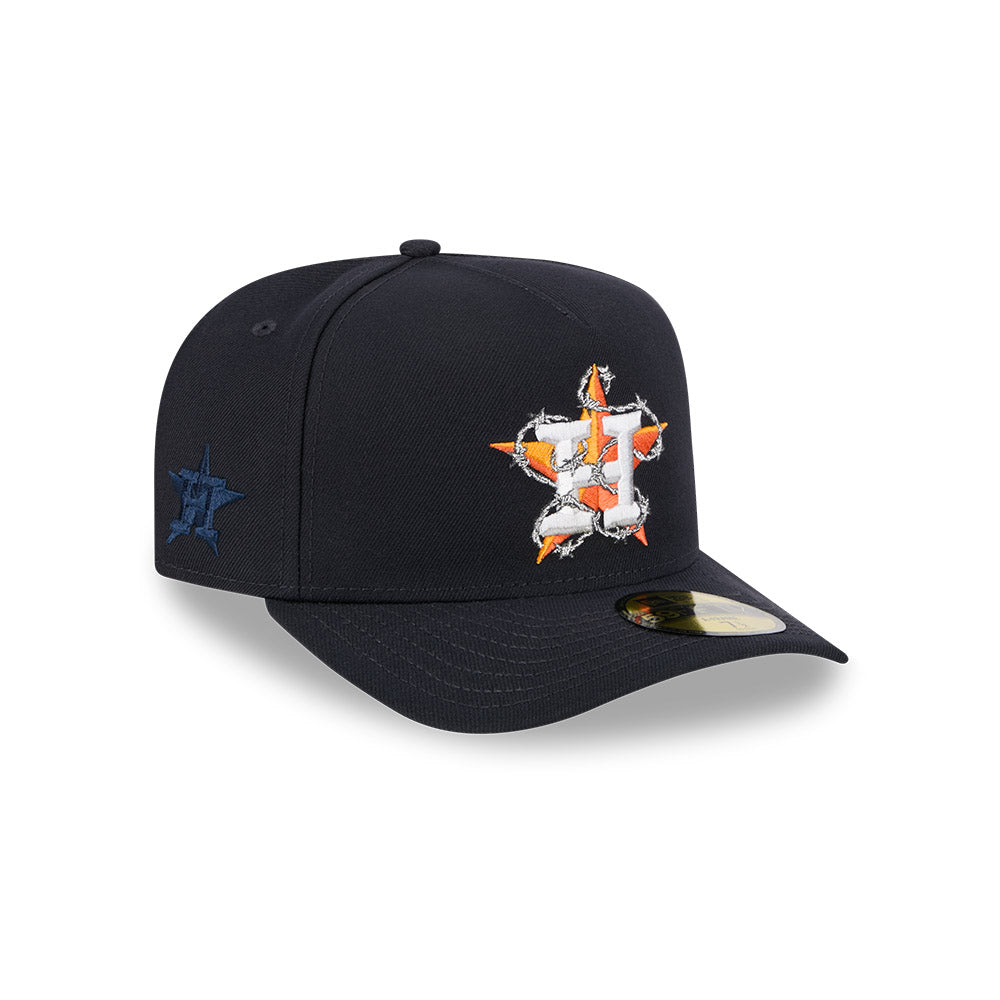 Houston Astros New Era FENCE Exclusive A-Frame 59Fifty Fitted Hat - Navy