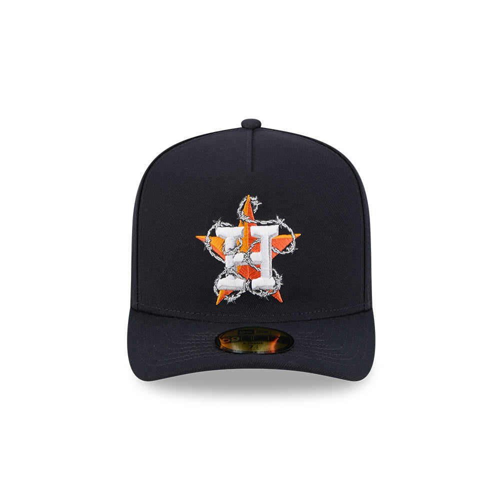 Houston Astros New Era FENCE Exclusive A-Frame 59Fifty Fitted Hat - Navy