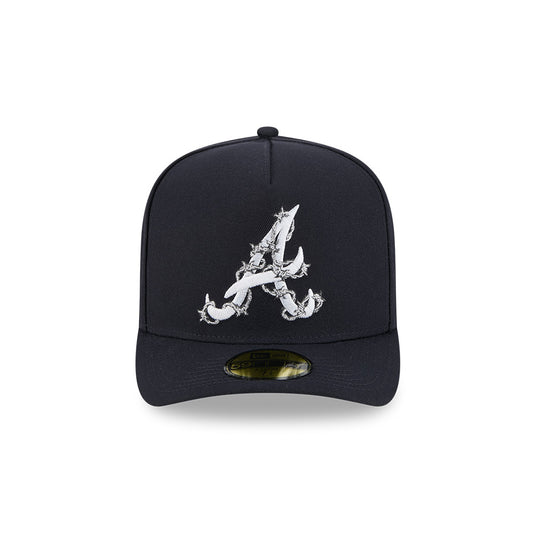 Atlanta Braves New Era FENCE Exclusive A-Frame 59Fifty Fitted Hat - Navy