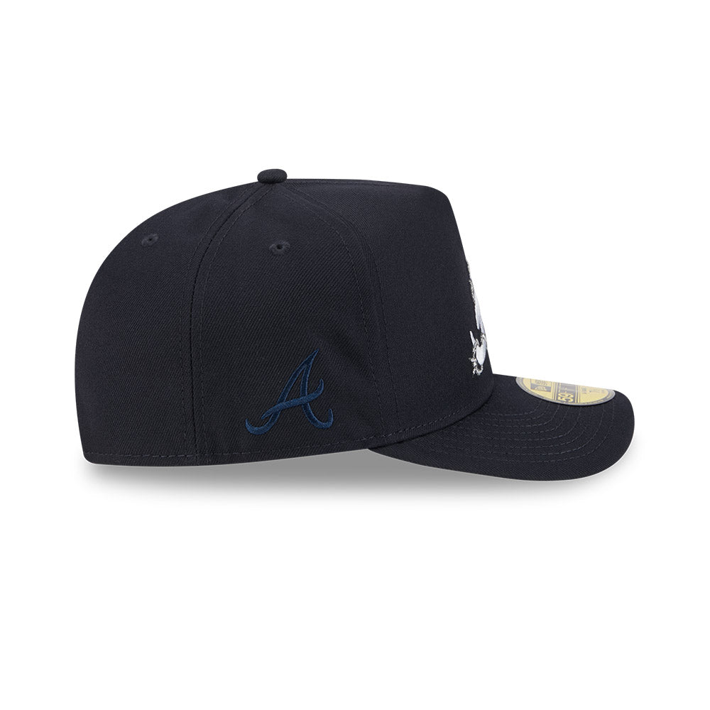 Atlanta Braves New Era FENCE Exclusive A-Frame 59Fifty Fitted Hat - Navy