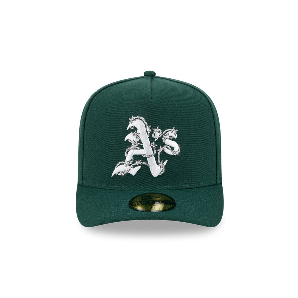 Oakland Athletics New Era FENCE Exclusive A-Frame 59Fifty Fitted Hat - Green