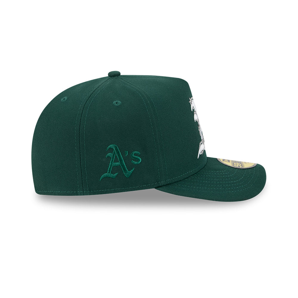 Oakland Athletics New Era FENCE Exclusive A-Frame 59Fifty Fitted Hat - Green