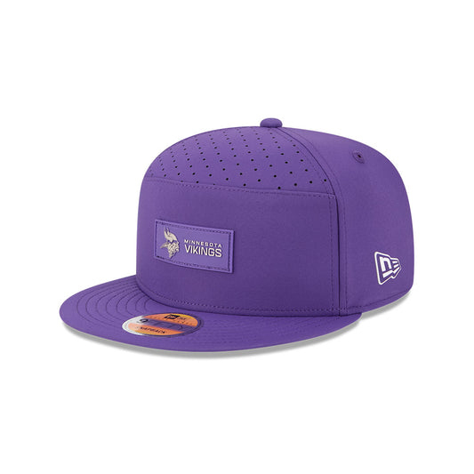 Minnesota Vikings New Era 2025 Sideline Split Panel 9FIFTY Snapback Hat - Purple