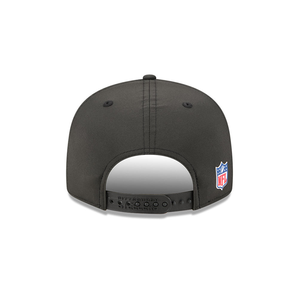 Pittsburgh Steelers New Era 2025 Sideline Split Panel 9FIFTY Snapback Hat - Black