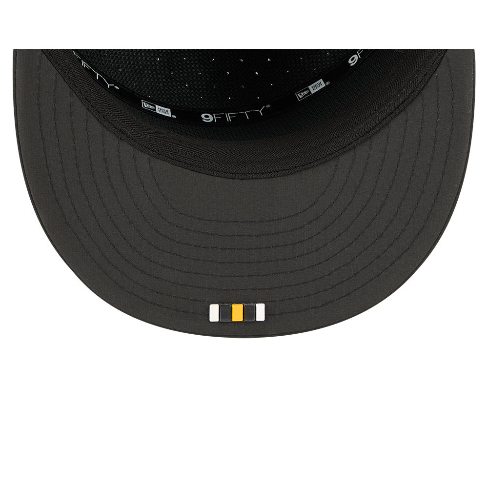 Pittsburgh Steelers New Era 2025 Sideline Split Panel 9FIFTY Snapback Hat - Black