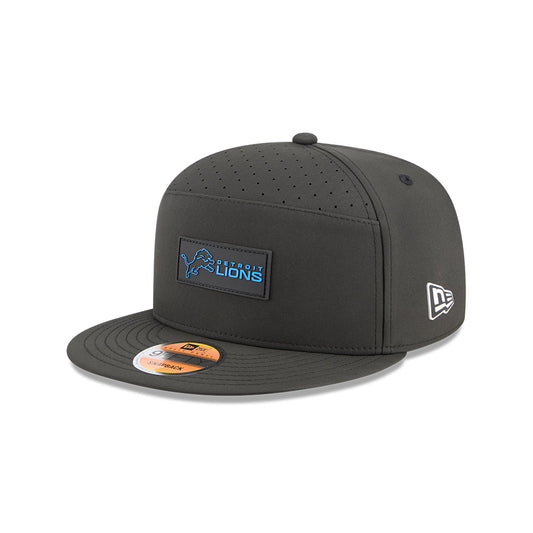 Detroit Lions New Era 2025 Sideline Split Panel 9FIFTY Snapback Hat - Black