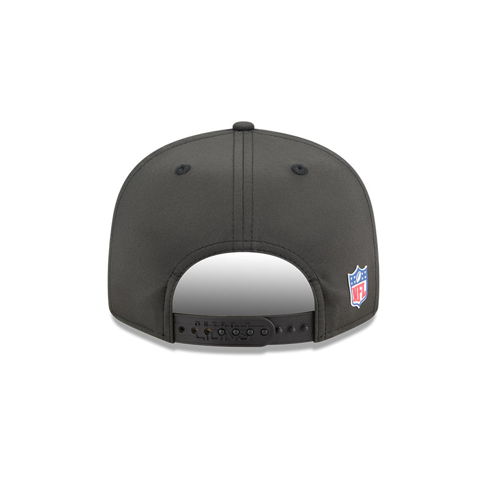 Detroit Lions New Era 2025 Sideline Split Panel 9FIFTY Snapback Hat - Black