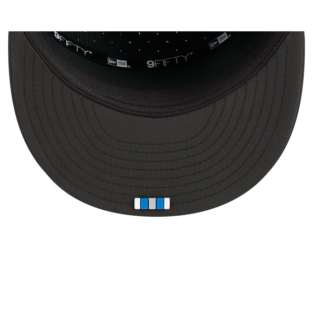 Detroit Lions New Era 2025 Sideline Split Panel 9FIFTY Snapback Hat - Black
