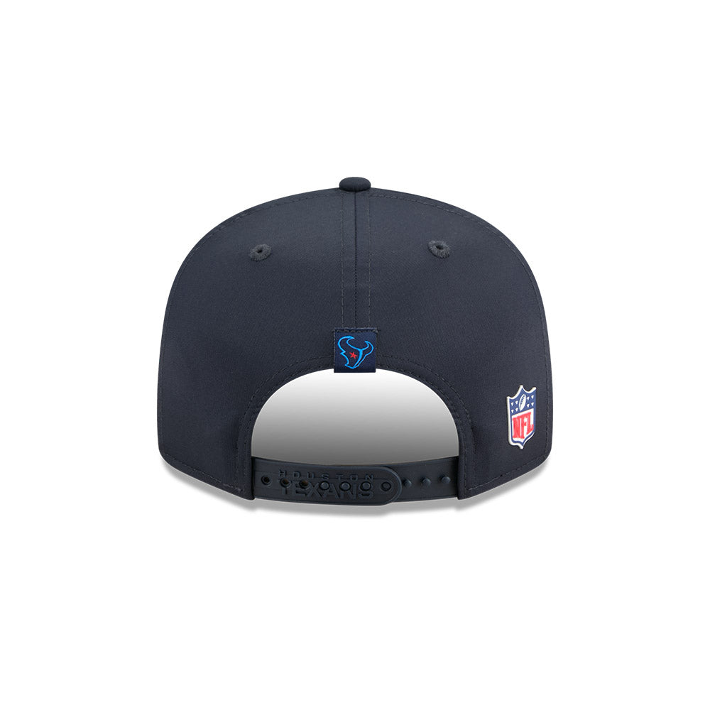 Houston Texans New Era 2025 Sideline Split Panel 9FIFTY Snapback Hat - Navy