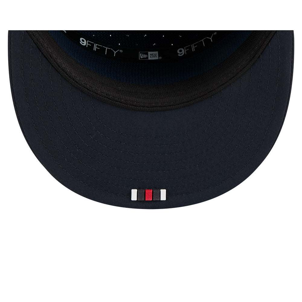 Houston Texans New Era 2025 Sideline Split Panel 9FIFTY Snapback Hat - Navy