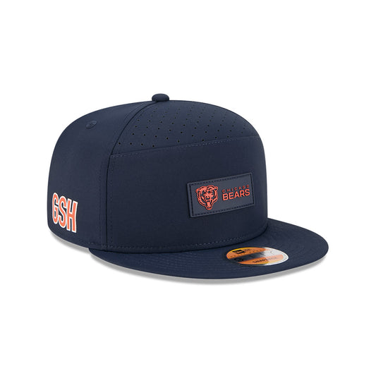 Chicago Bears New Era 2025 Sideline Split Panel 9FIFTY Snapback Hat - Navy