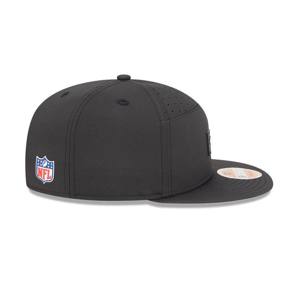 Baltimore Ravens New Era 2025 Sideline Split Panel 9FIFTY Snapback Hat - Black
