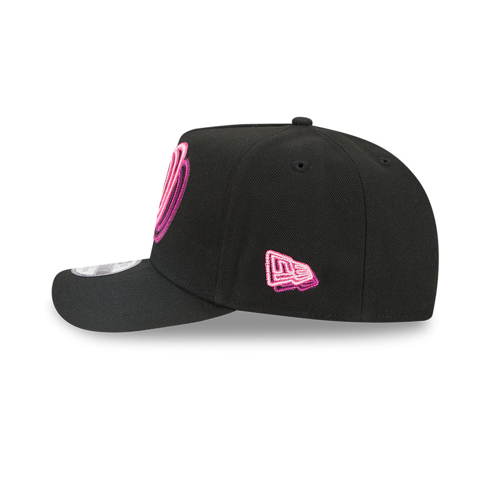 Washington Nationals New Era NEON A-Frame 9Fifty Snapback MLB Hat - Black/Pink