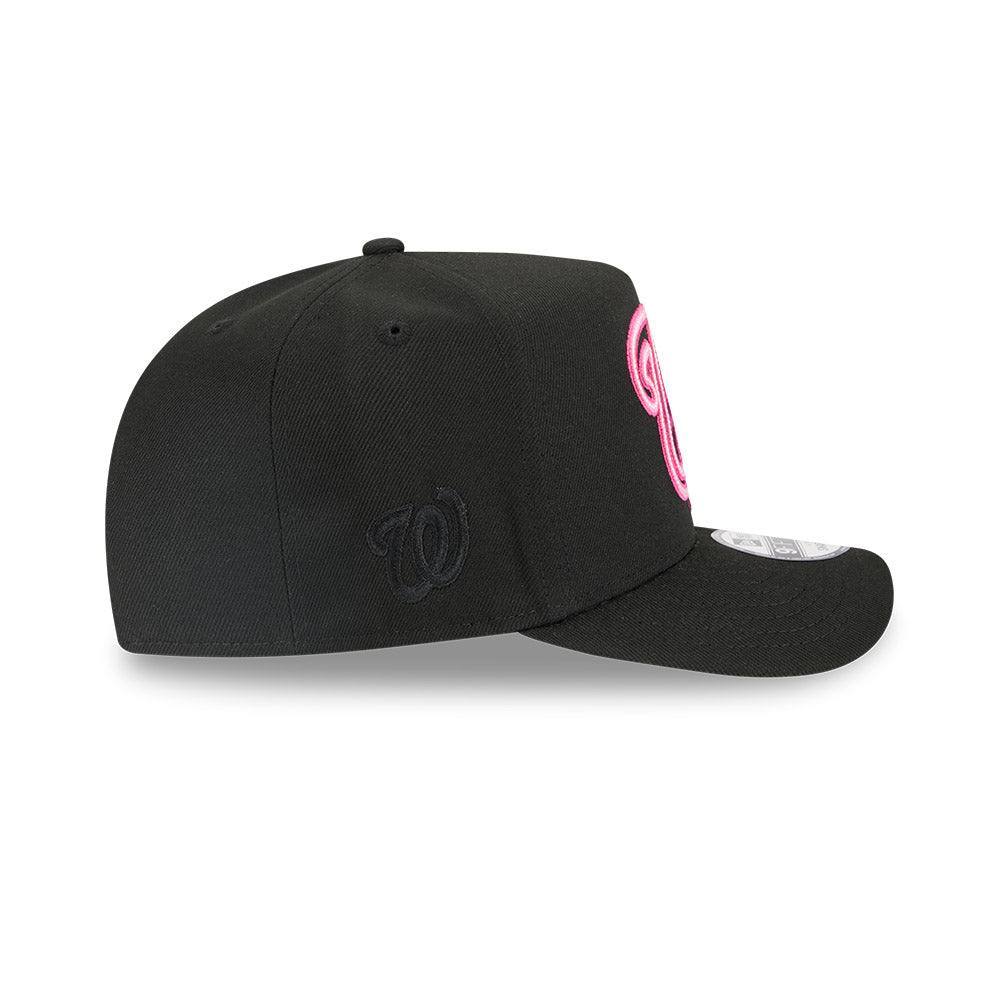 Washington Nationals New Era NEON A-Frame 9Fifty Snapback MLB Hat - Black/Pink