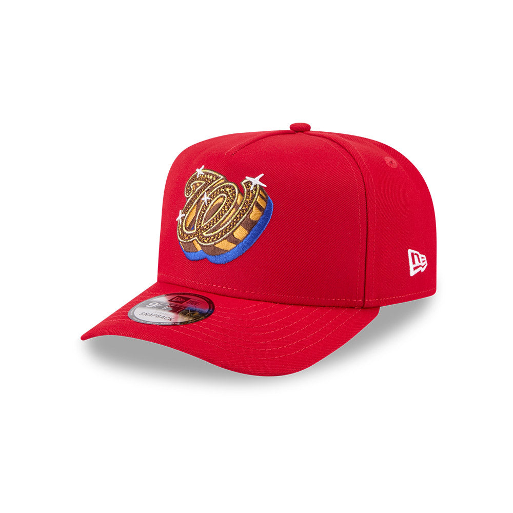 Washignton Nationals New Era EMBLEM A-Frame 9Fifty Snapback MLB Hat - Red