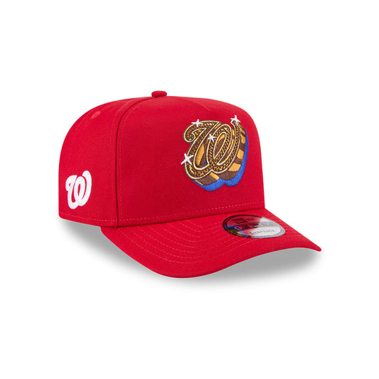 Washignton Nationals New Era EMBLEM A-Frame 9Fifty Snapback MLB Hat - Red