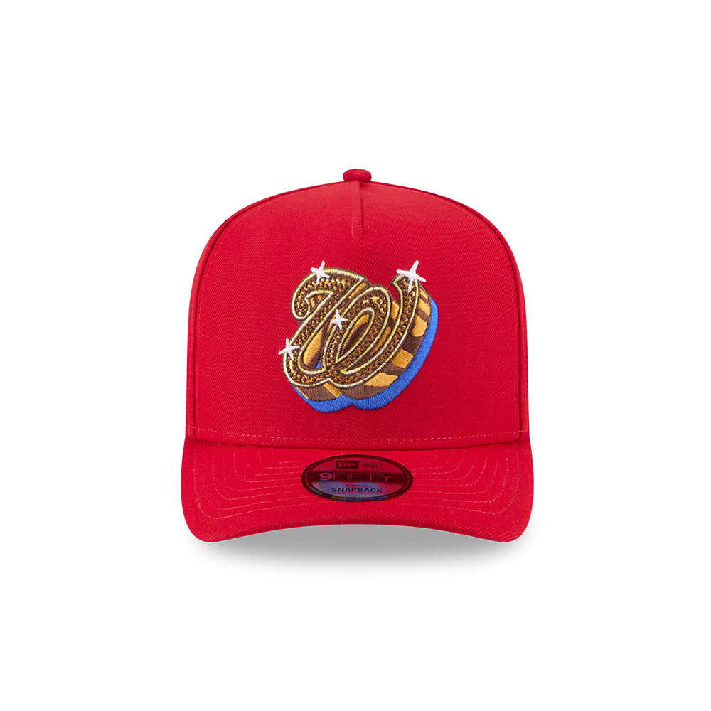Washignton Nationals New Era EMBLEM A-Frame 9Fifty Snapback MLB Hat - Red