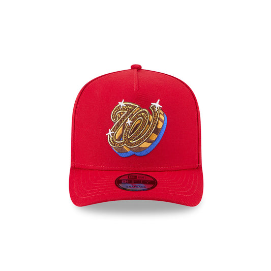 Washignton Nationals New Era EMBLEM A-Frame 9Fifty Snapback MLB Hat - Red