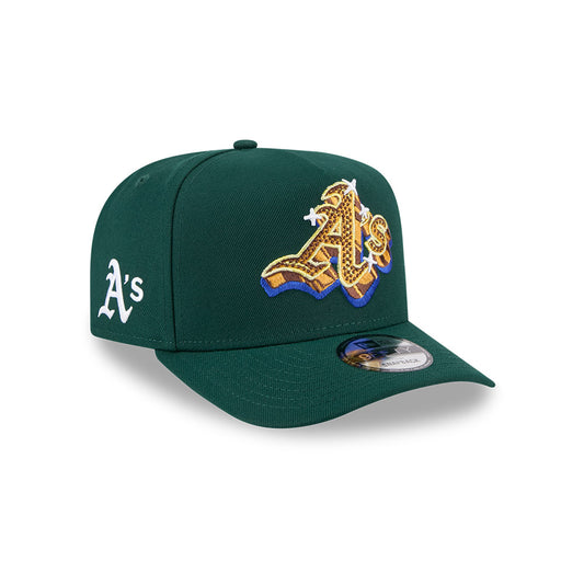 Oakland Athletics New Era EMBLEM A-Frame 9Fifty Snapback MLB Hat - Dark Green