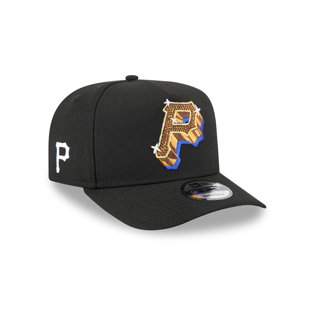 Pittsburgh Piratres New Era EMBLEM A-Frame 9Fifty Snapback MLB Hat - Black