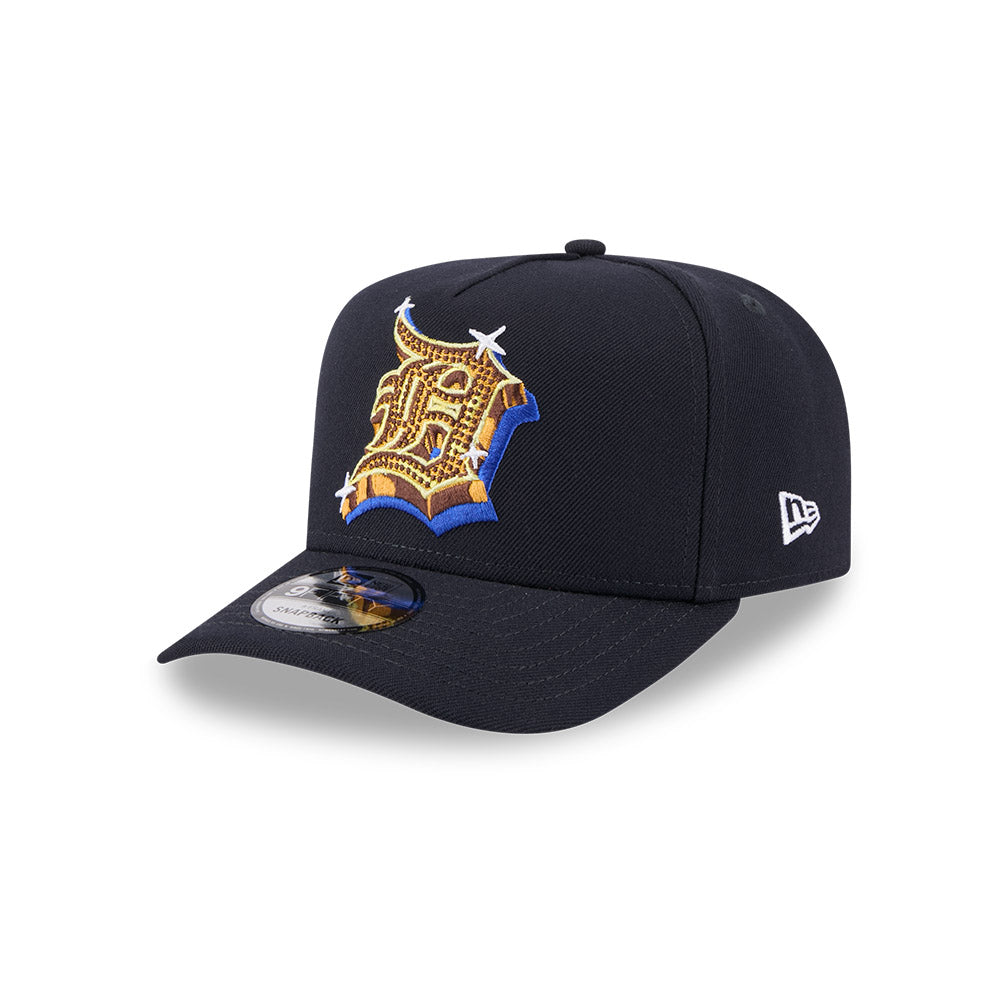 Detroit Tigers New Era EMBLEM A-Frame 9Fifty Snapback MLB Hat - Navy
