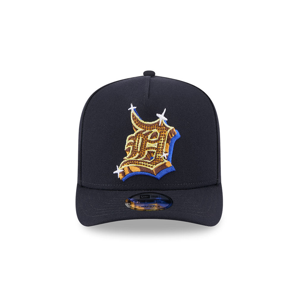Detroit Tigers New Era EMBLEM A-Frame 9Fifty Snapback MLB Hat - Navy