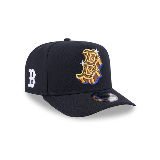 Boston Red Sox New Era EMBLEM A-Frame 9Fifty Snapback MLB Hat - Navy