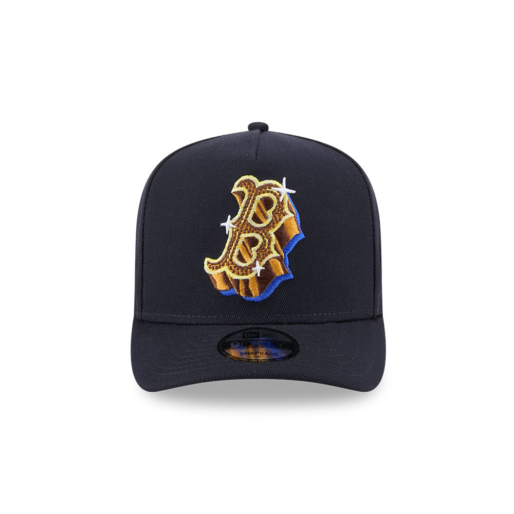 Boston Red Sox New Era EMBLEM A-Frame 9Fifty Snapback MLB Hat - Navy