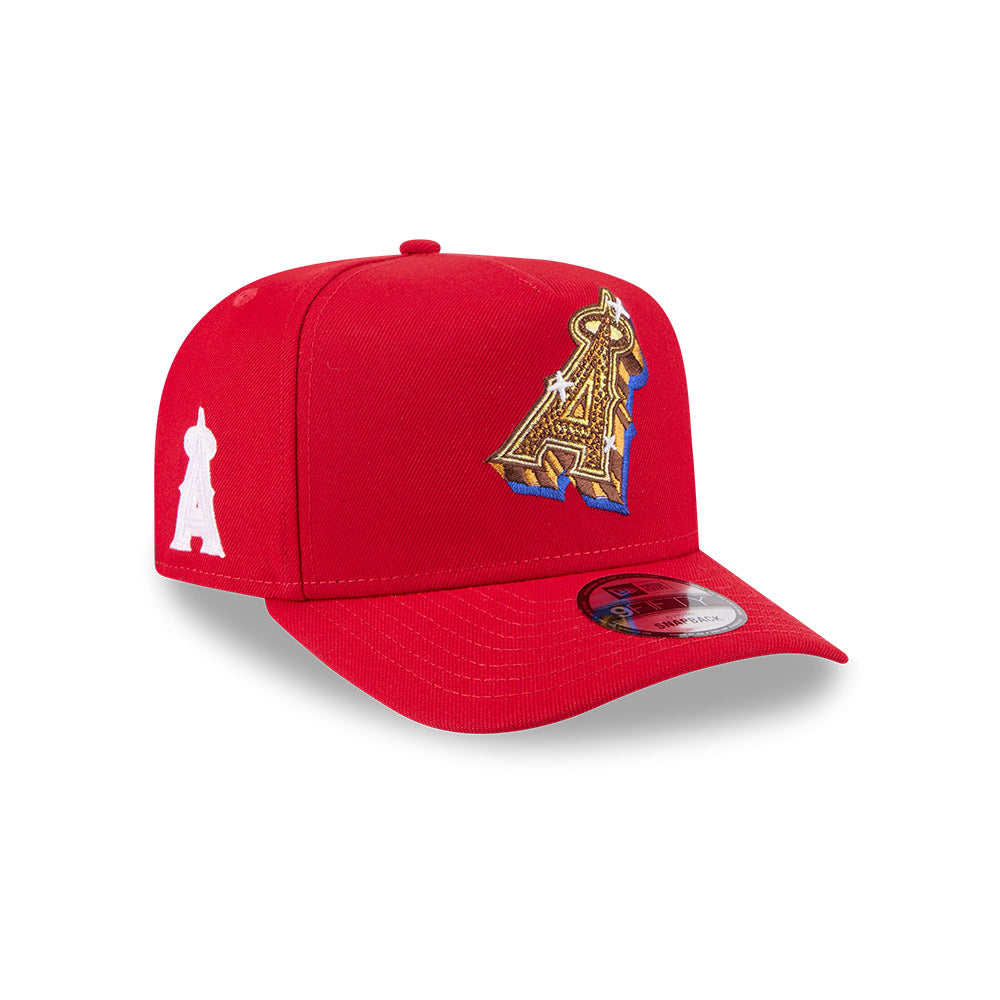 Los Angeles Angels New Era EMBLEM A-Frame 9Fifty Snapback MLB Hat - Red