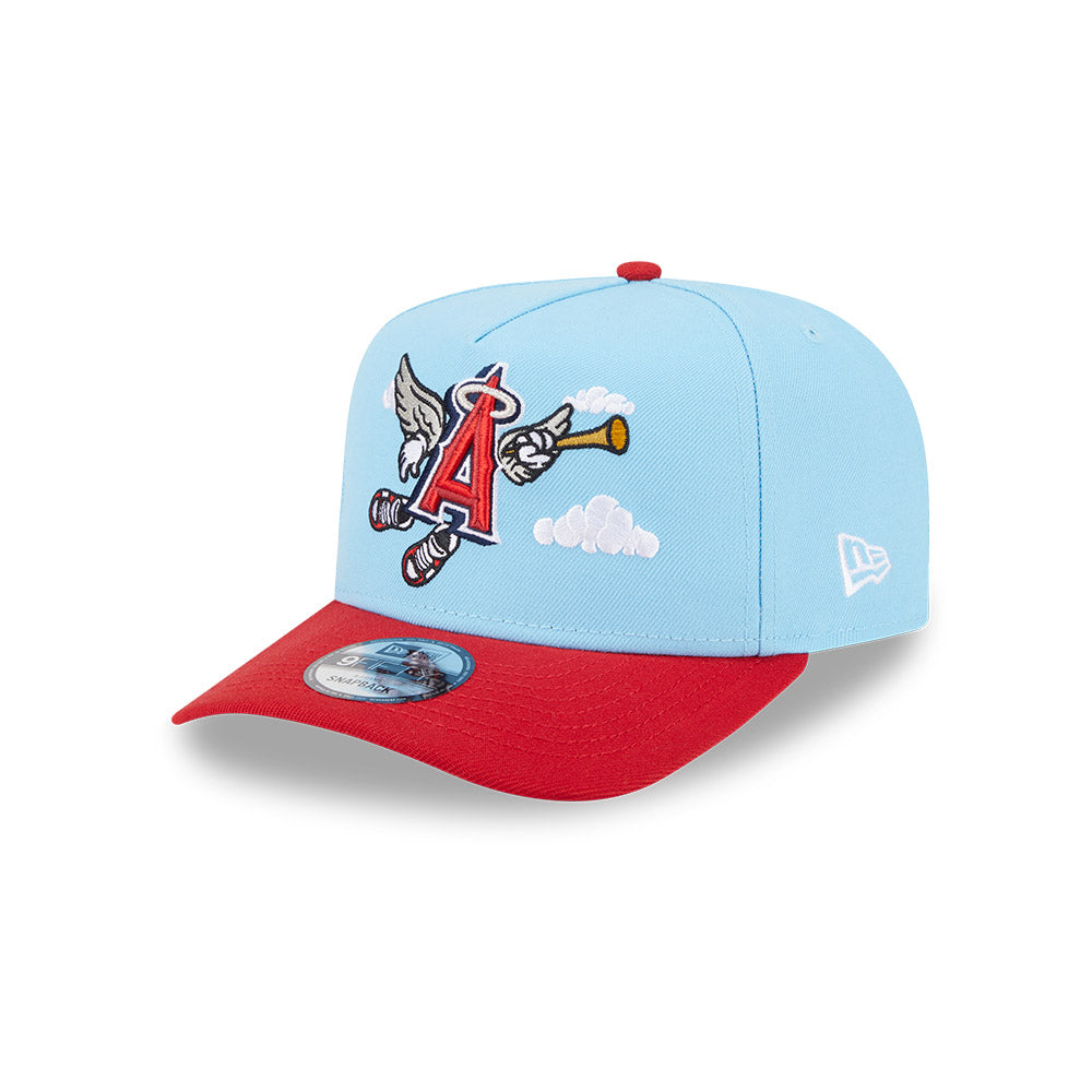 Anaheim Angels New Era CARTOON SERIES A-Frame 9Fifty Snapback MLB Hat - Sky/Red