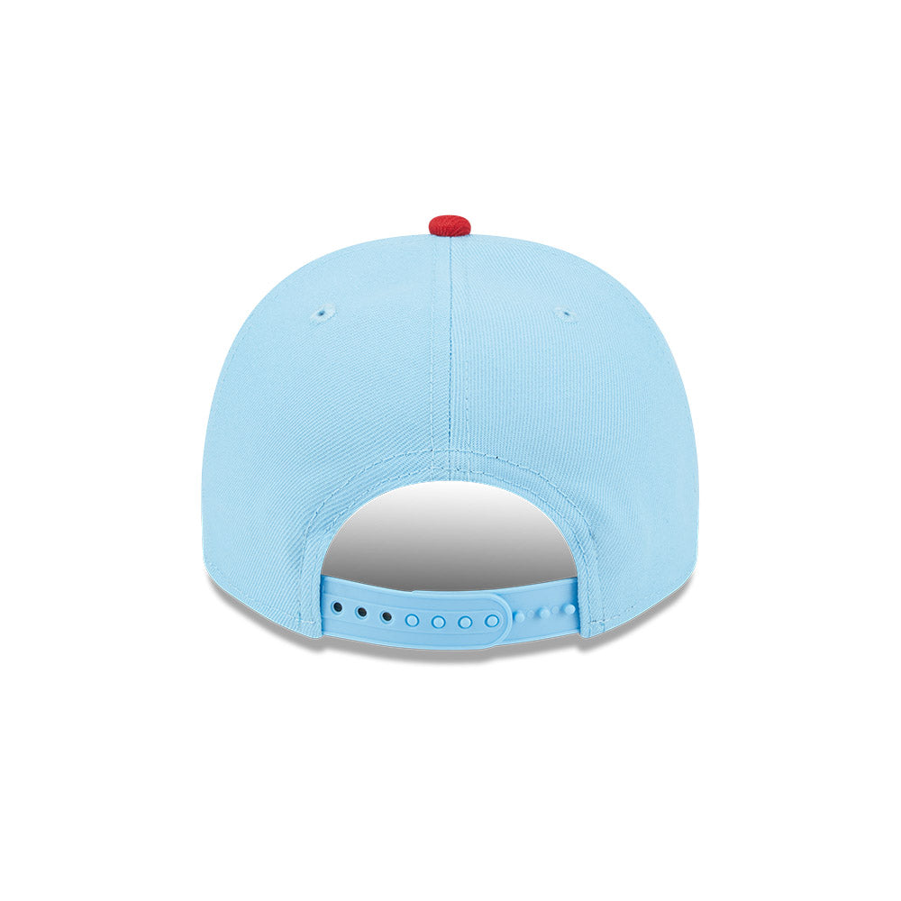 Anaheim Angels New Era CARTOON SERIES A-Frame 9Fifty Snapback MLB Hat - Sky/Red