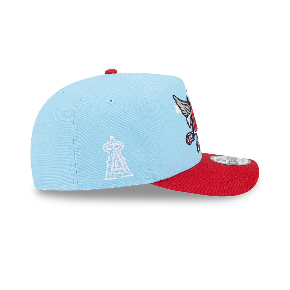 Anaheim Angels New Era CARTOON SERIES A-Frame 9Fifty Snapback MLB Hat - Sky/Red
