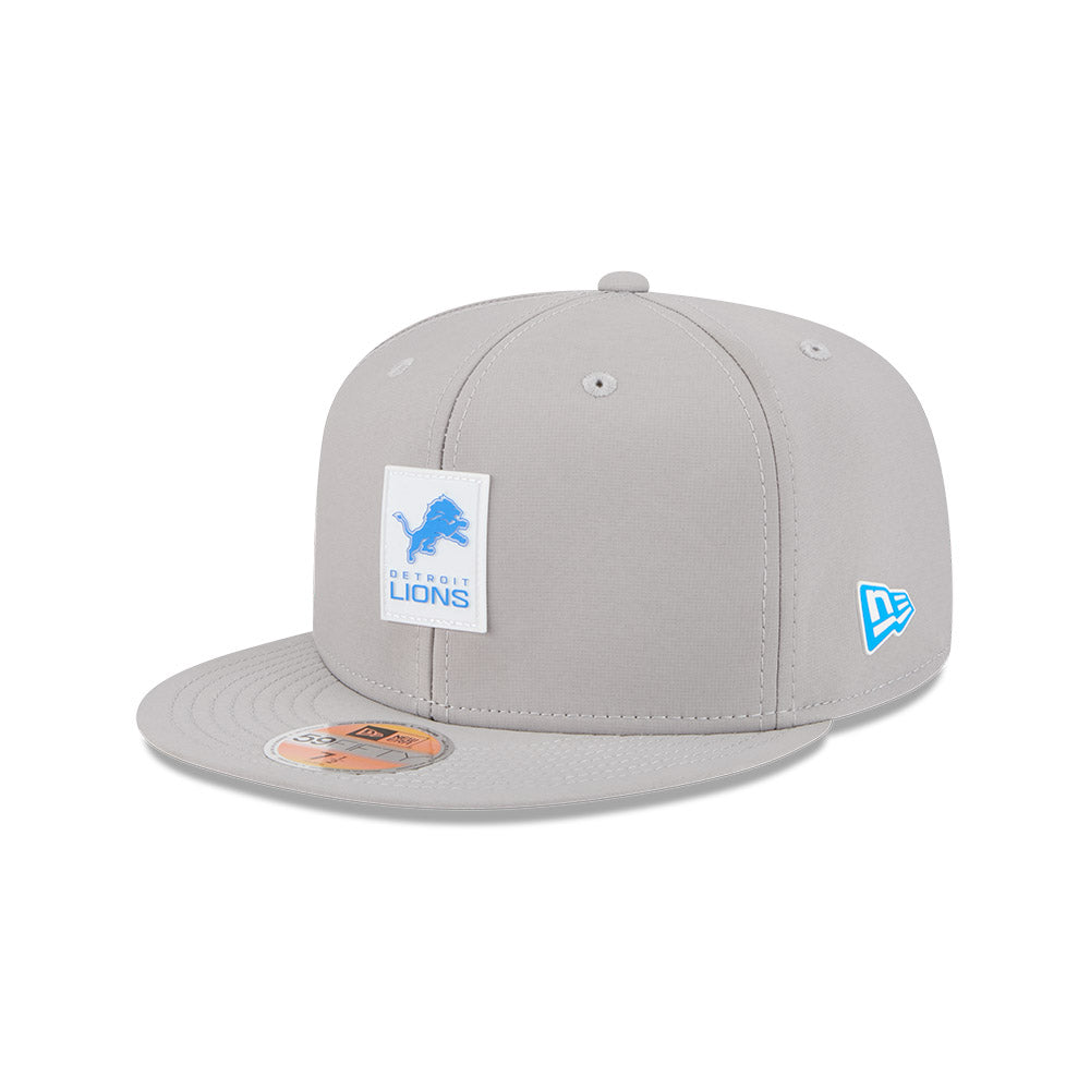 Detroit Lions New Era 2025 Official NFL Sideline 59FIFTY Fitted Hat - Gray