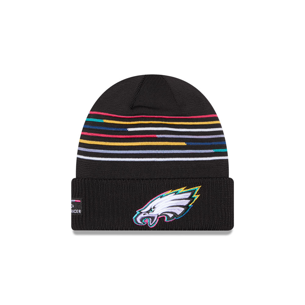 Philadelphia Eagles New Era 2025 NFL Crucial Catch Cuffed Knit Hat - Black