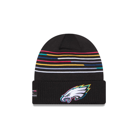 Philadelphia Eagles New Era 2025 NFL Crucial Catch Cuffed Knit Hat - Black