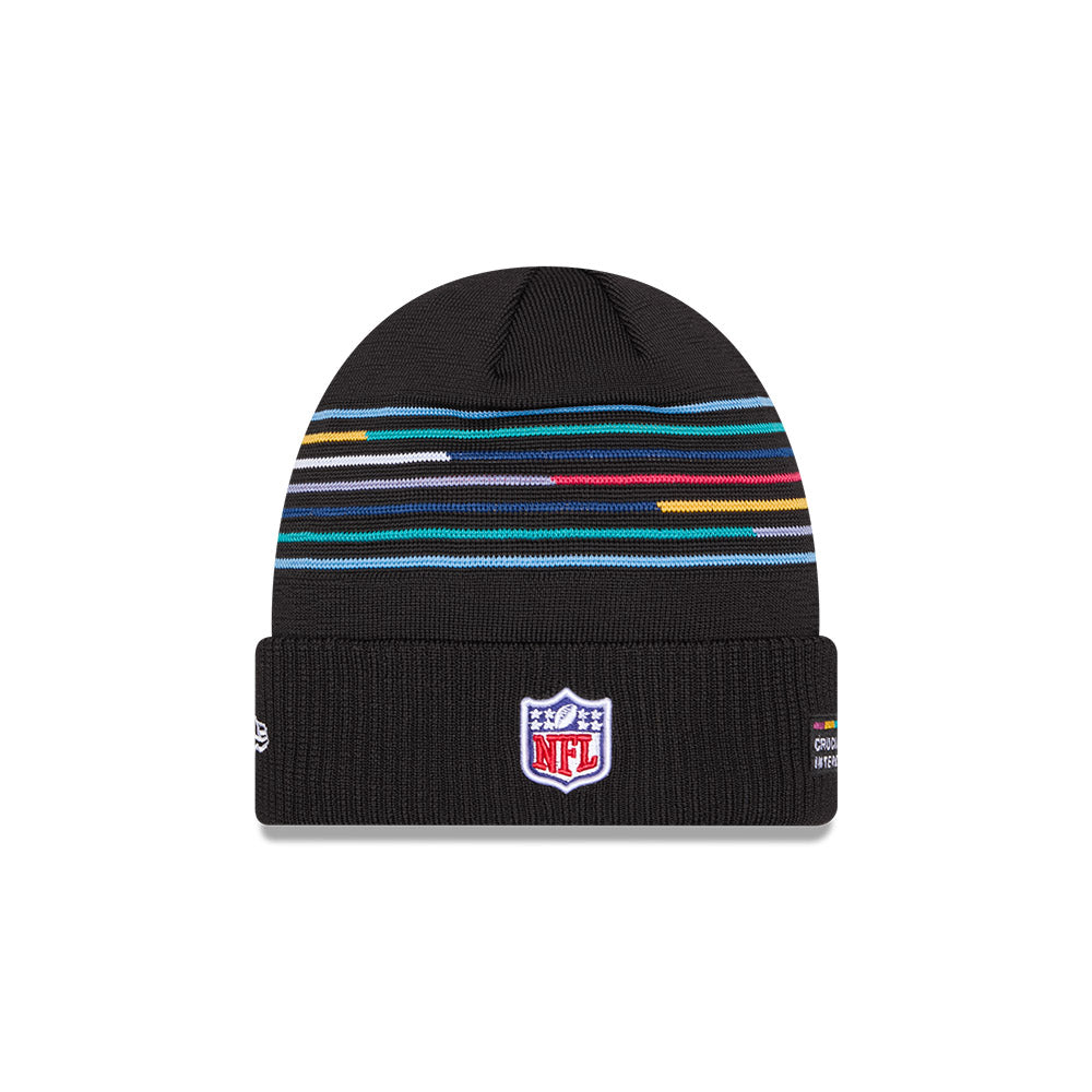 Philadelphia Eagles New Era 2025 NFL Crucial Catch Cuffed Knit Hat - Black