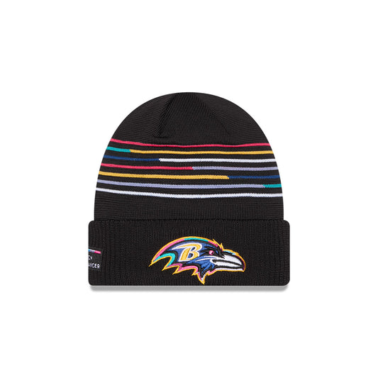 Baltimore Ravens New Era 2025 NFL Crucial Catch Cuffed Knit Hat - Black