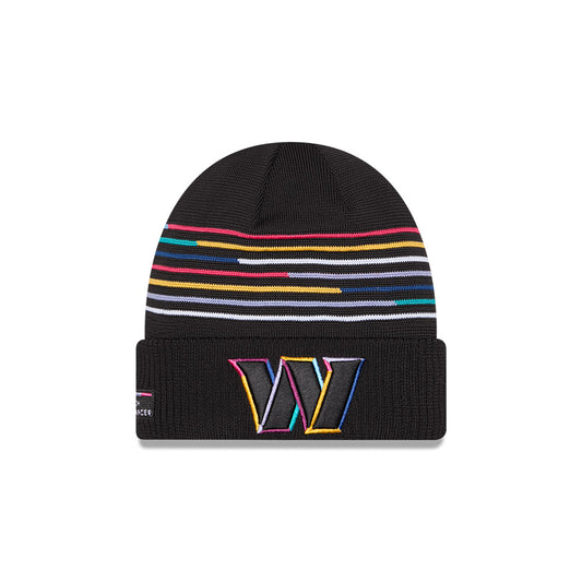 Washington Commanders New Era 2025 NFL Crucial Catch Cuffed Knit Hat - Black