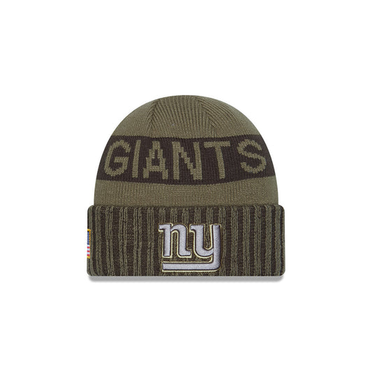 New York Giants New Era 2025 Salute to Service Cuffed Knit Hat - Dark Green
