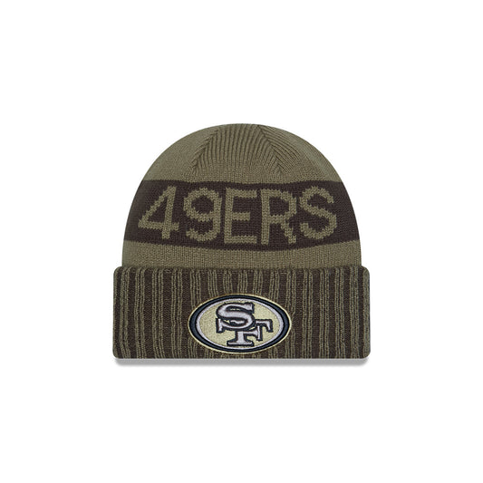 San Francisco 49ers New Era 2025 Salute to Service Cuffed Knit Hat - Dark Green