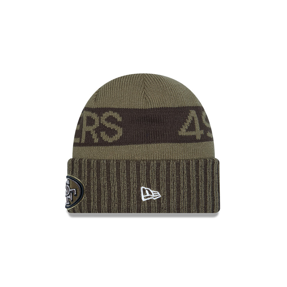 San Francisco 49ers New Era 2025 Salute to Service Cuffed Knit Hat - Dark Green