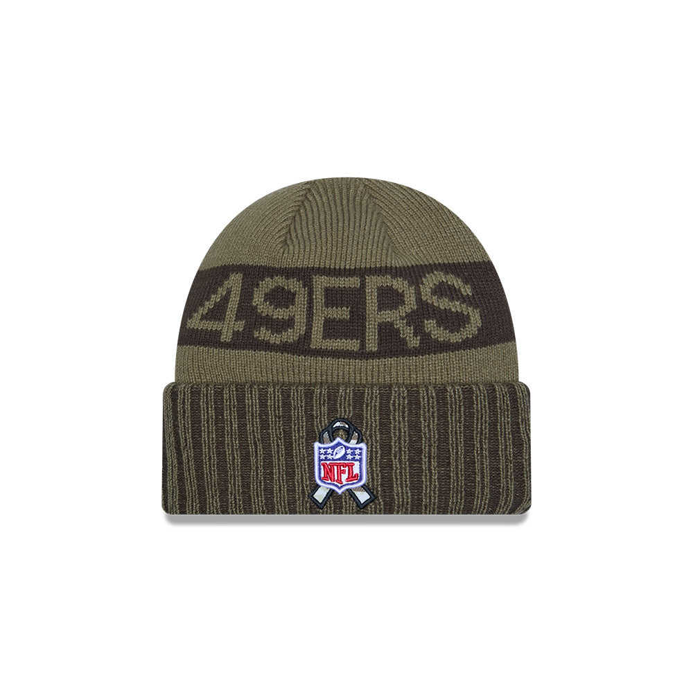 San Francisco 49ers New Era 2025 Salute to Service Cuffed Knit Hat - Dark Green