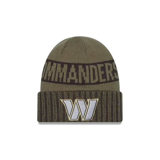 Washington Commanders New Era 2025 Salute to Service Cuffed Knit Hat - Dark Green