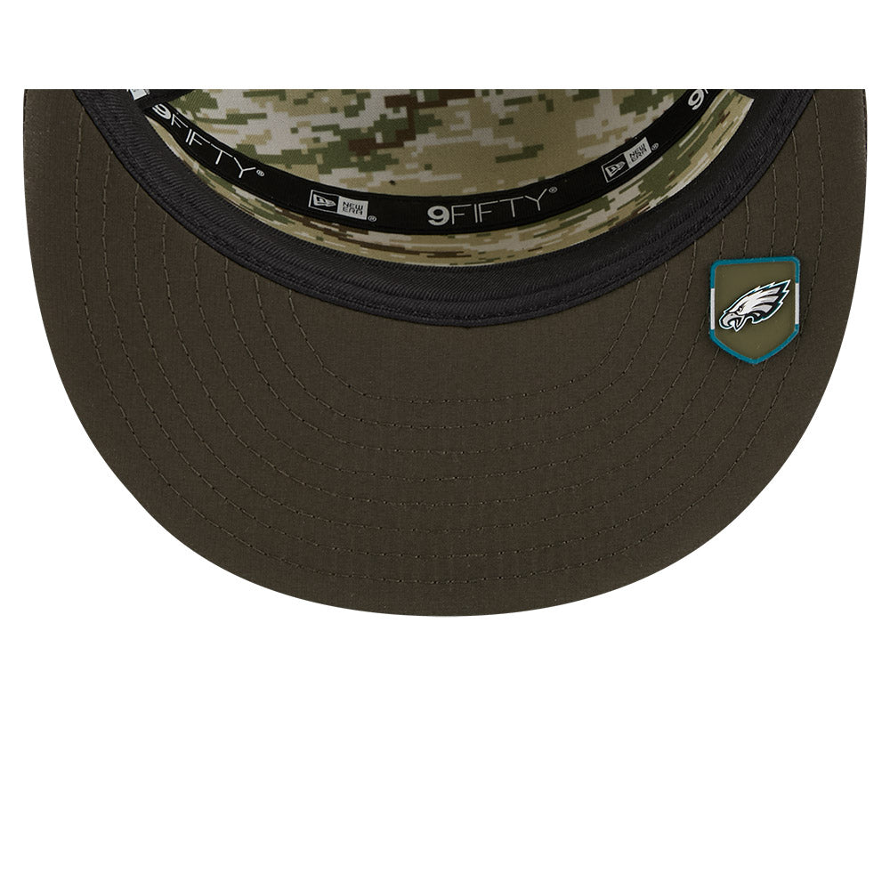 Dallas Cowboys New Era 2025 Salute to Service Split Panel 9FIFTY Snapback Hat - Dark Green