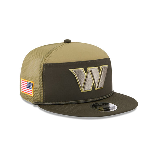 Washington Commanders New Era 2025 Salute to Service Split Panel 9FIFTY Snapback Hat - Dark Green