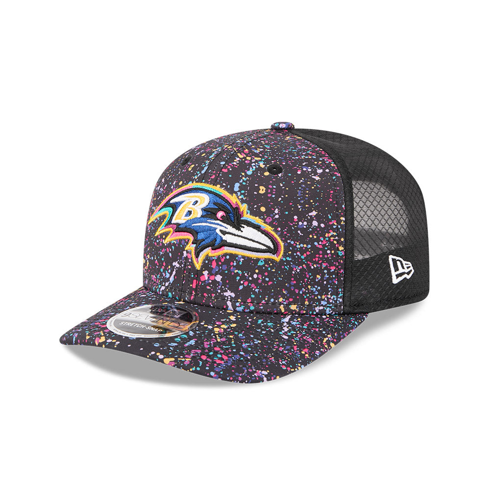 Baltimore Ravens New Era 2025 NFL Crucial Catch 9SEVENTY Adjustable Hat - Black